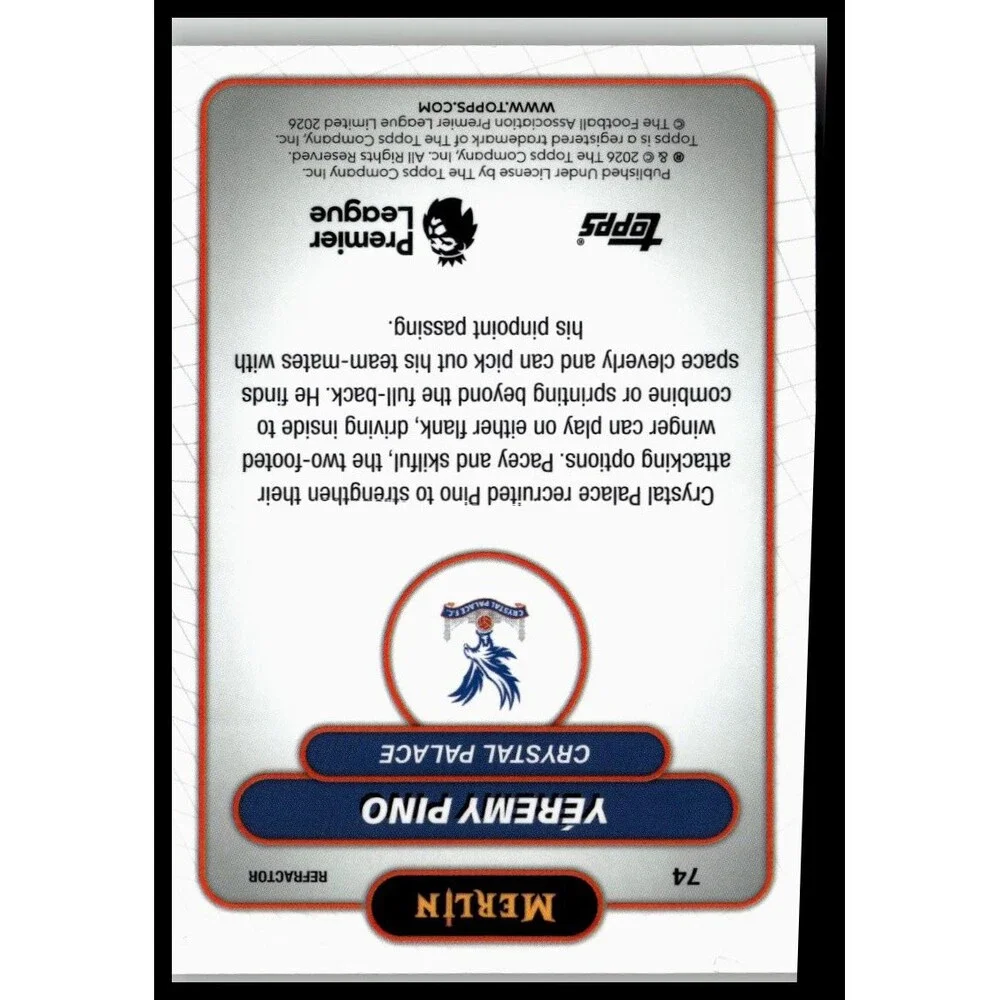 2026 Merlin Premier League #74 Yéremy Pino Refractor